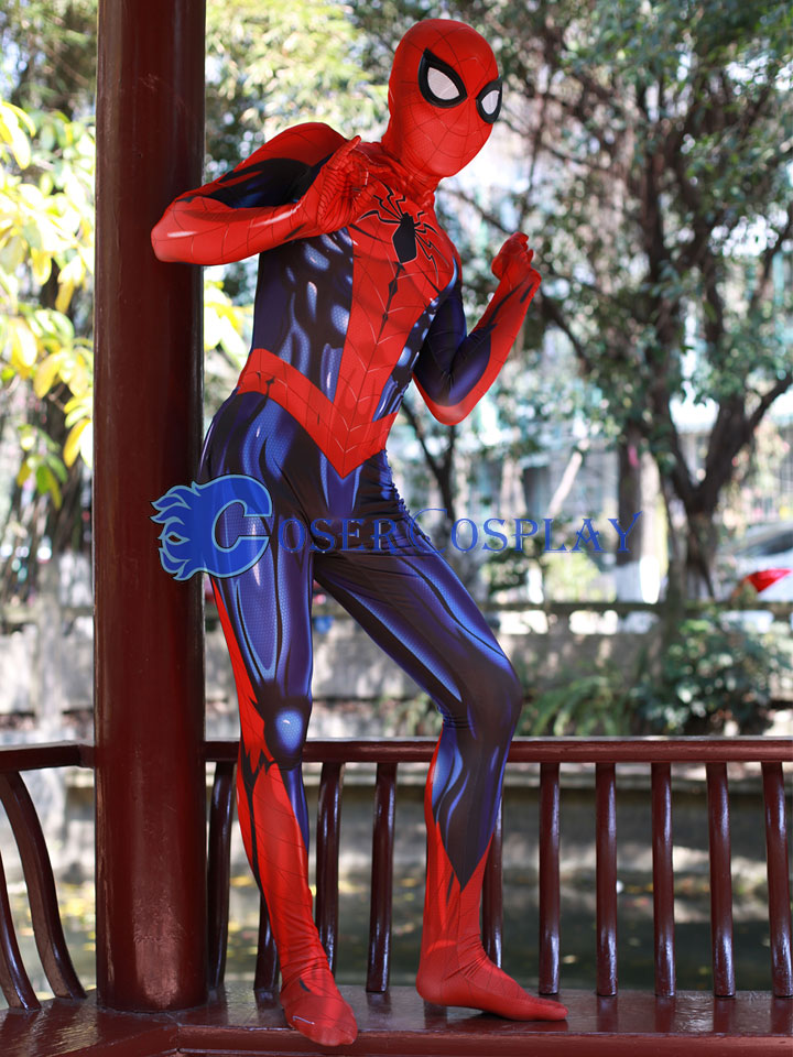 2018 New Muscle Shiny Spiderman Zentai Halloween Costumes